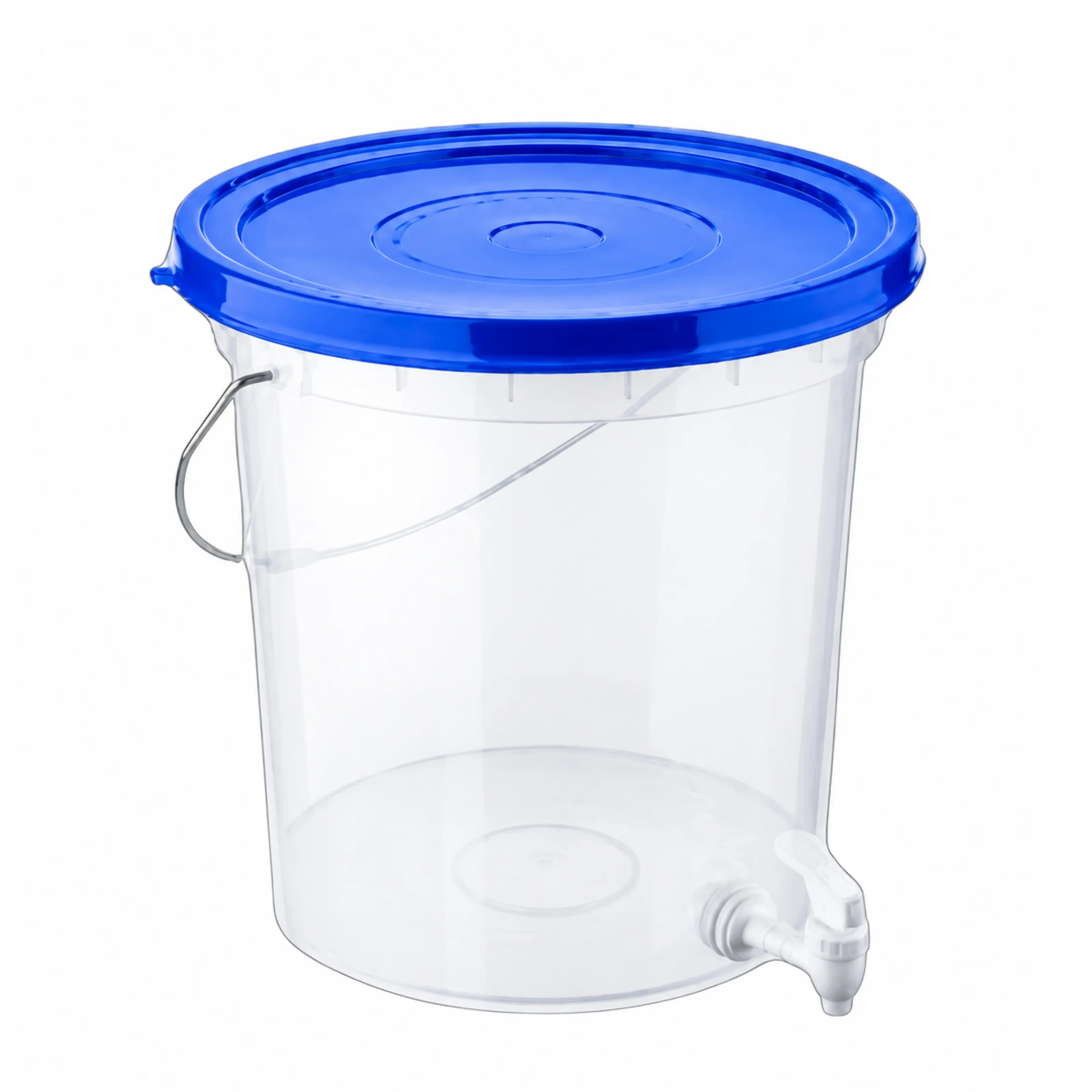 BALDE TRANSPARENTE CON CAÑO 25 LT
