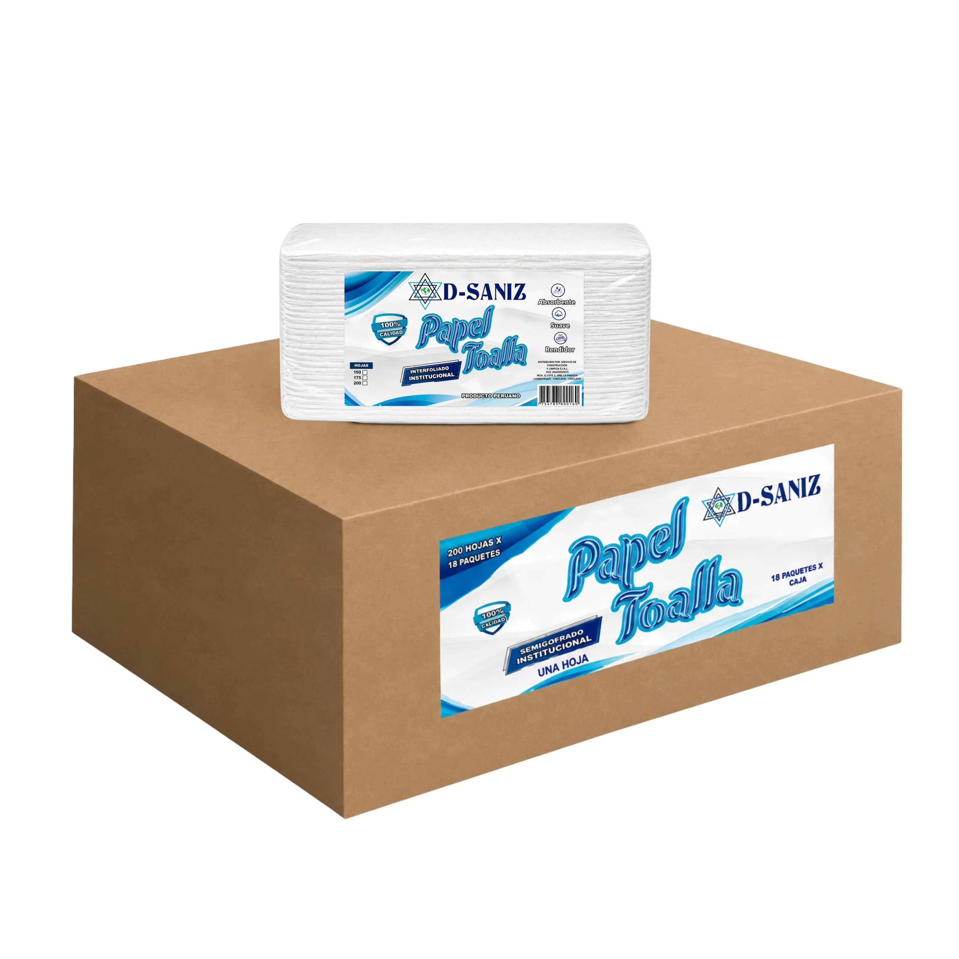 INTERFOLIADO DOBLE HOJA GOFRADO CAJA 20 UND