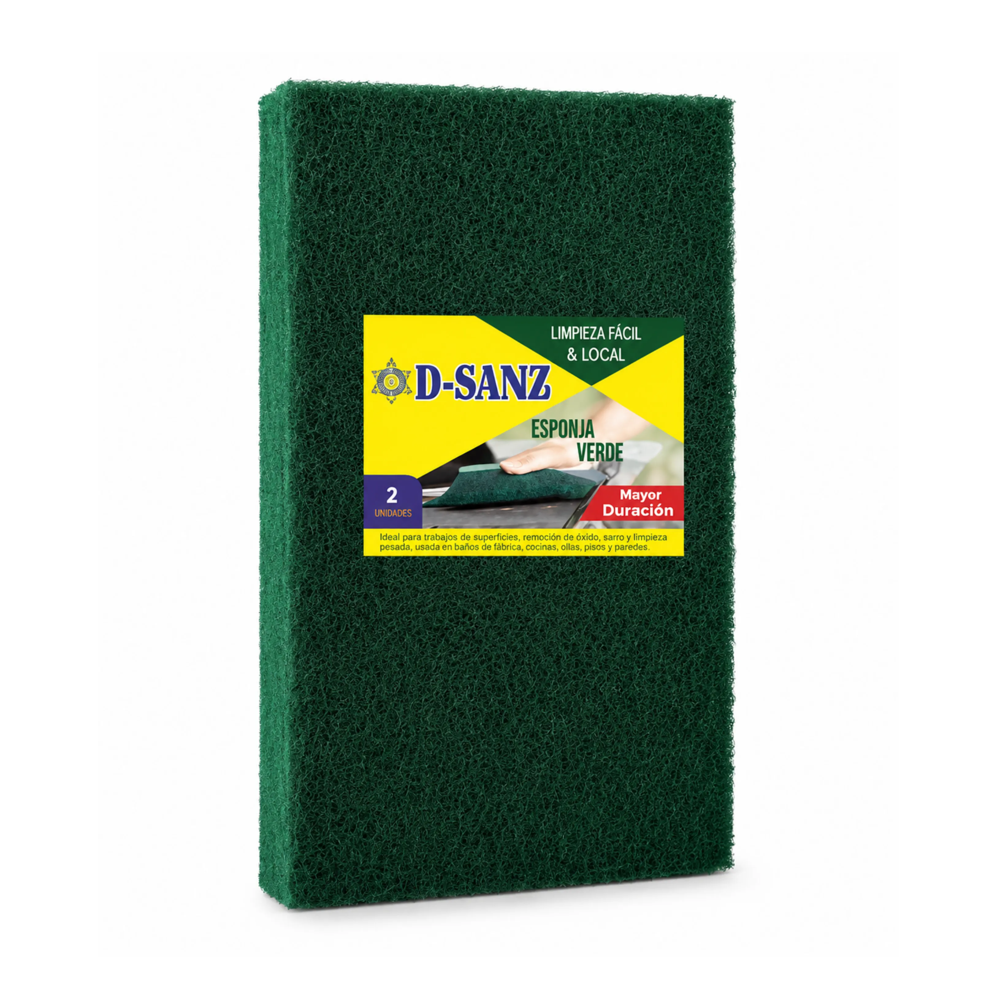 ESPONJA ABRASIVA VERDE PAQUETE X 2 UND